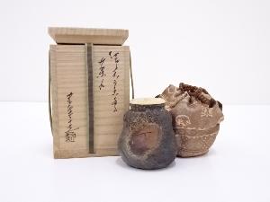 備前焼　小山末廣造　窯変茶入　□z